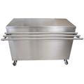 Bk Resources Stainless Steel Serving Counter, Hinged Doors & Lock, Drop Shelf 30X72 SECT-3072HL